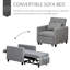 Fauteuil inclinable multifonctionnel avec canapé-lit HOMcom