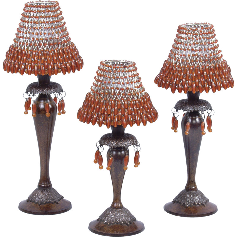 Brass / Bead Candlesticks