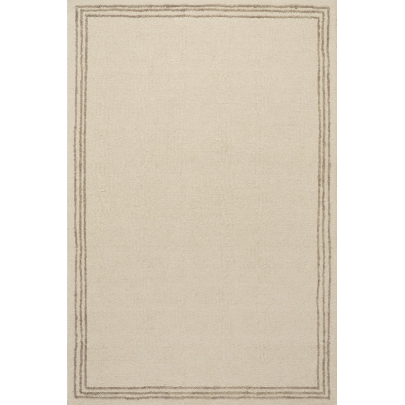Juliette Roan Bordered Wool Rug, Rectangle 6' x 9'