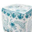 Tabouret carré en céramique à motif floral-1886984242