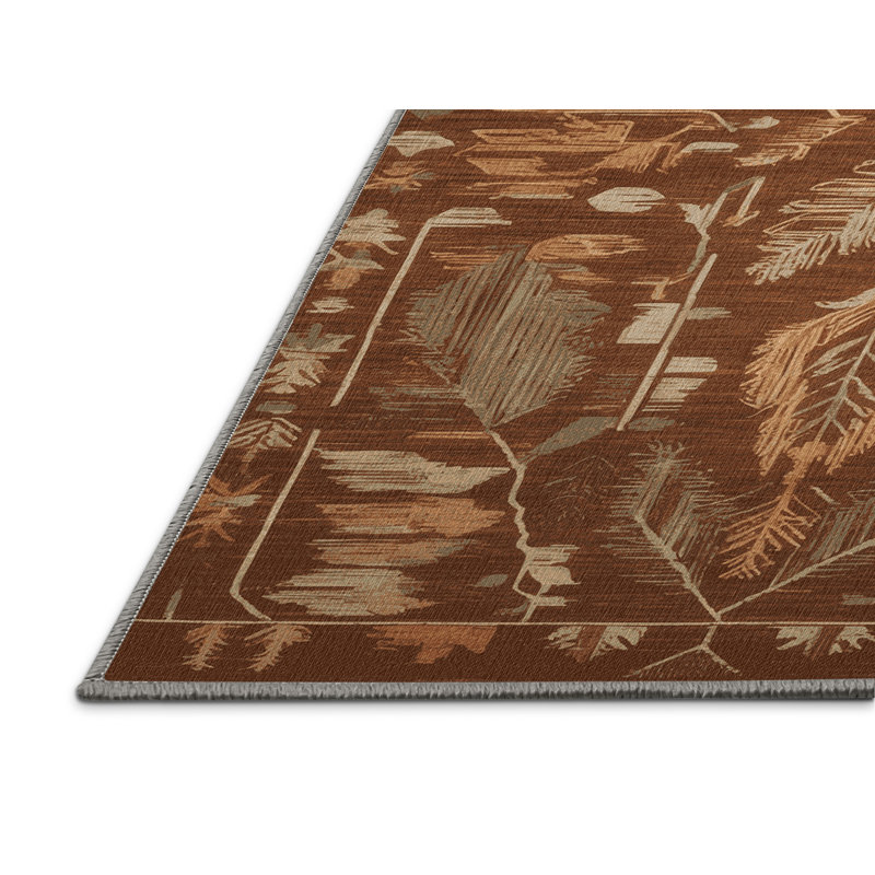 Tapis brun lavable à la machine, Rectangle 2 pi x 3 pi