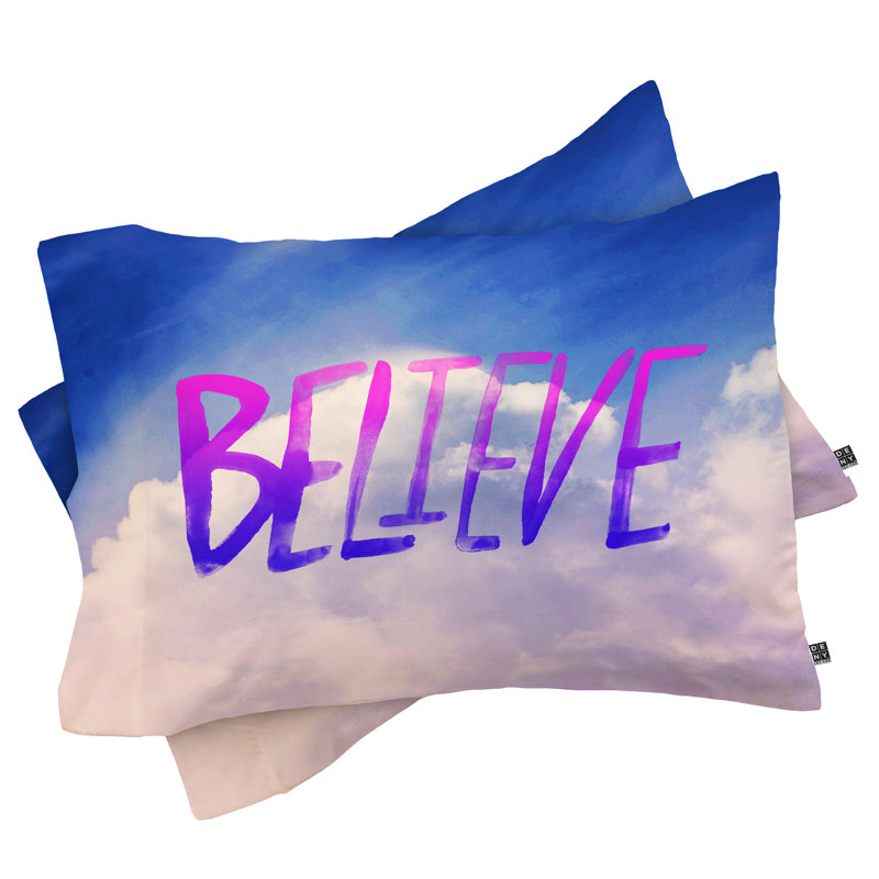 Leah Flores Believe x Clouds Pillowcase, Standard