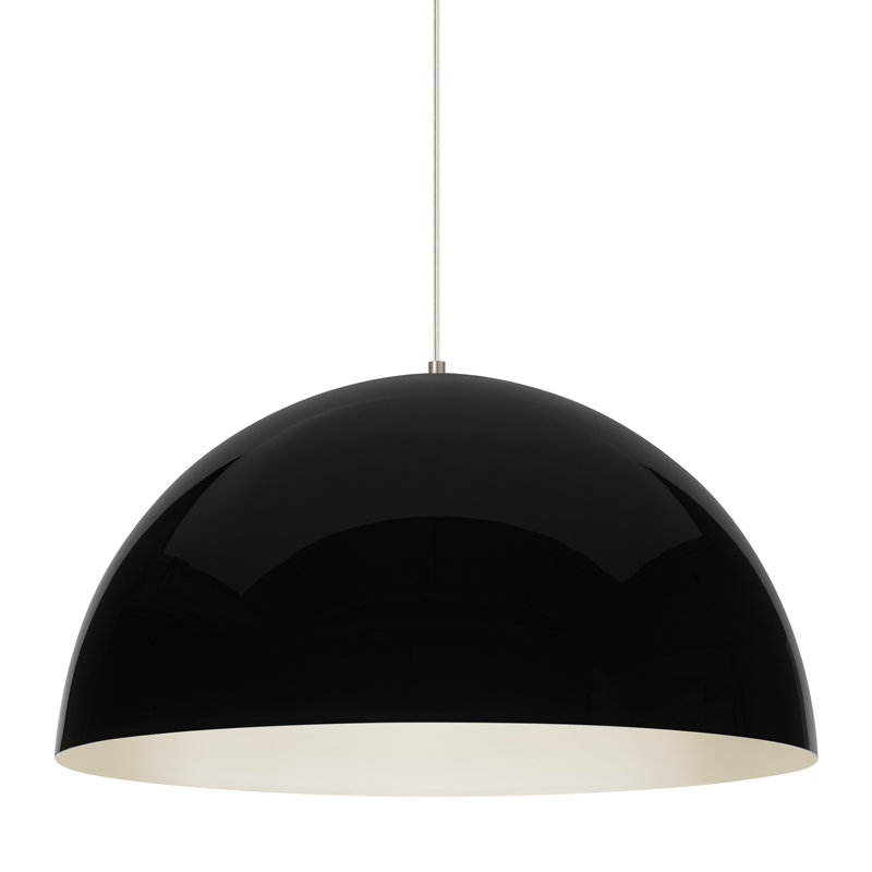 Powell Street 1 - Light Pendant, No, Gloss Black/White, Black