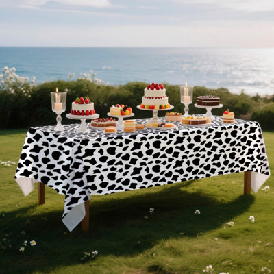 Cow Party Supplies, 3pcs Cow Table Cloth