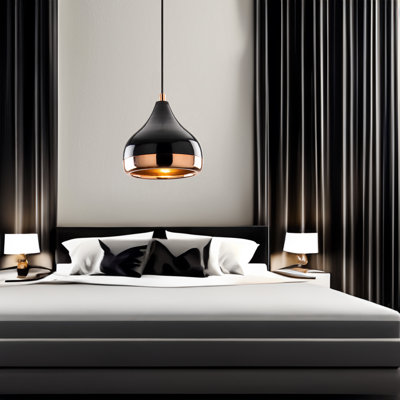 Luminaire suspendu en forme de dôme à 1 lumière Julius
