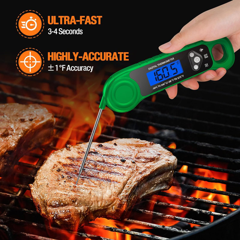 Thermomètre à viande à lecture instantanée - vert
