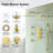 Wall‑Mounted Dual 12" Thermostatic Rain Shower System with Handheld Shower and Body Jets-93931727