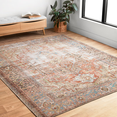 Tapis oriental couleur terre cuite Skye