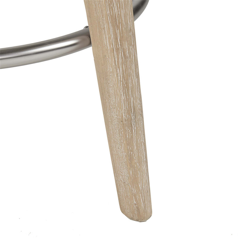 Tabouret de comptoir pivotant rembourré à 360 degrés, H 26 po, Beige