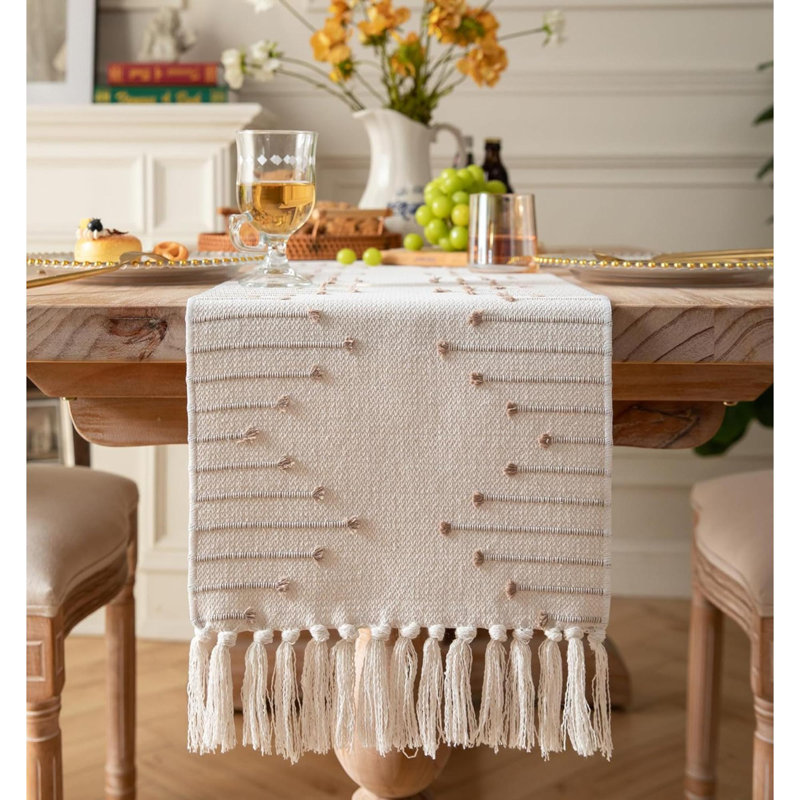 Boules Runner Polyester Blend Table Runnner, 13" W x 90" L