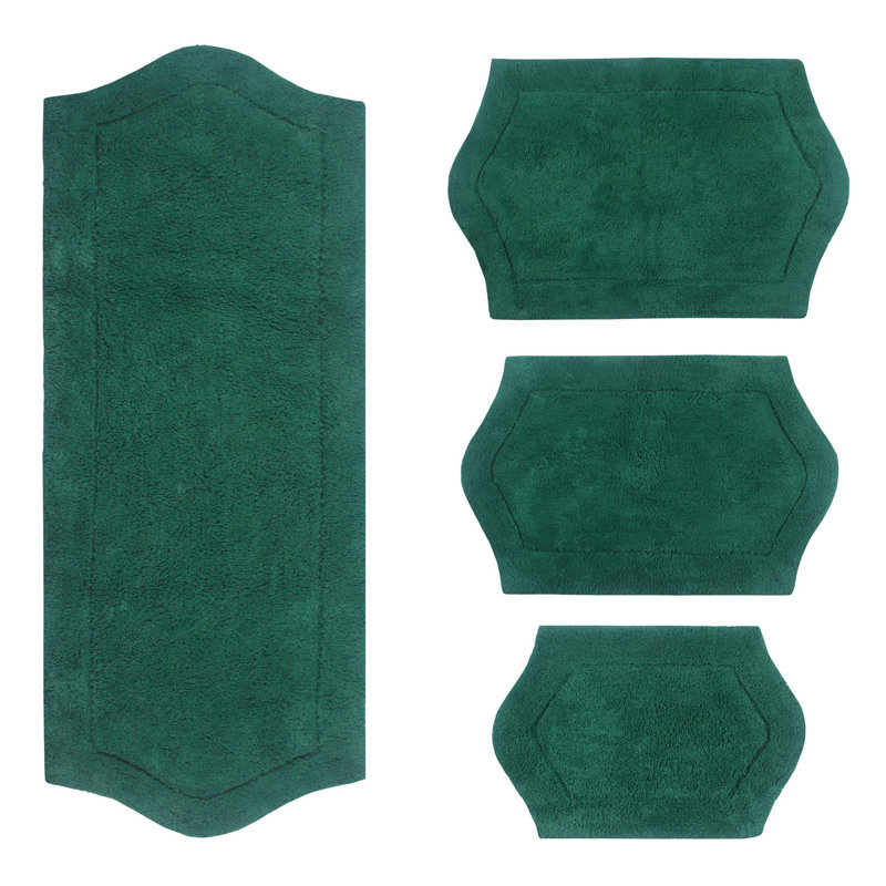 Tapis pour salle de bain Morissette, Vert bouteille