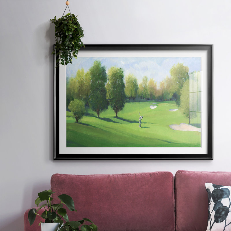 " Fairway Shot I ", 19" H x 27" W x 1.5" D, Black