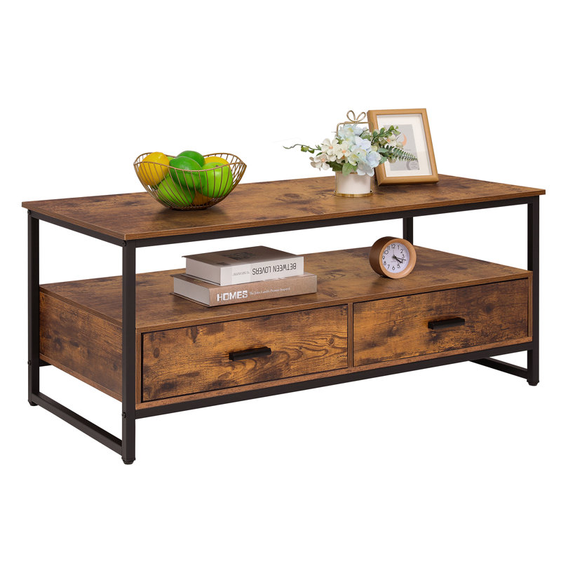 Table basse avec rangement de style traîneau