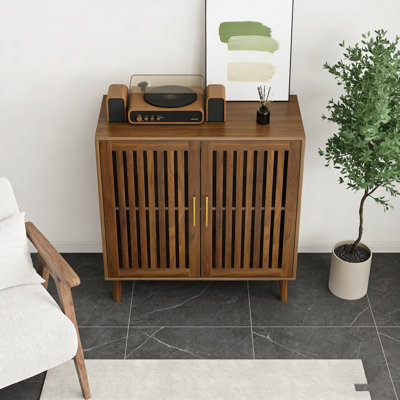 Sideboard Buffet Cabinet With Storage,  Farmhouse Buffet Cabinet With Louvered Doors, Wood Coffee Bar Storage Cabinet For Kitchen, Dining Room, Living Room, Entryway, 31.5" W