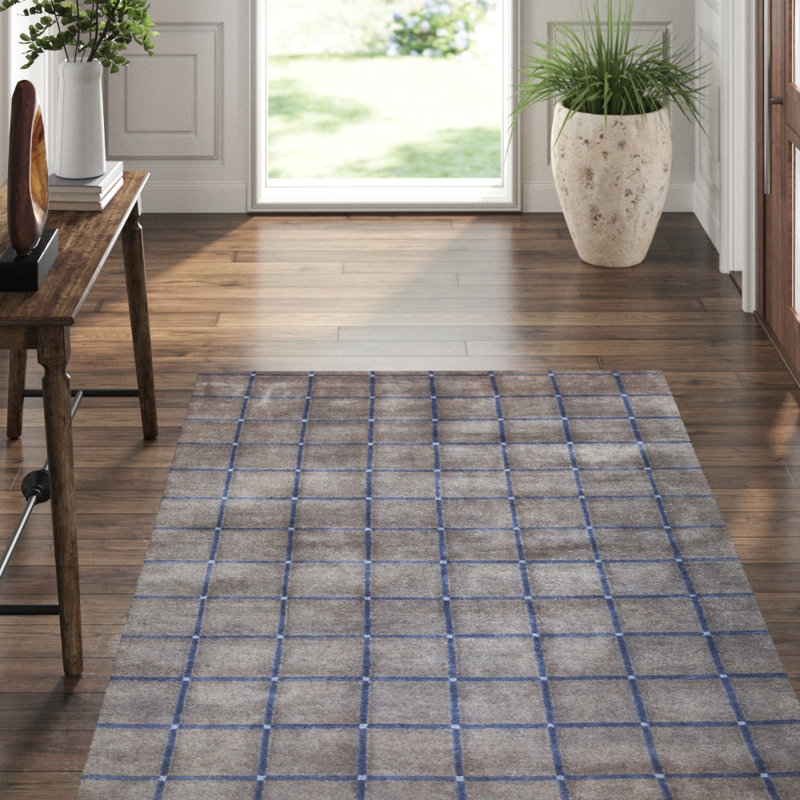 Hand-Knotted High-Quality Gray Area Rug