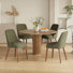 50.5cm H Fabric Upholstered Upholstered Back Side Chair in Beige