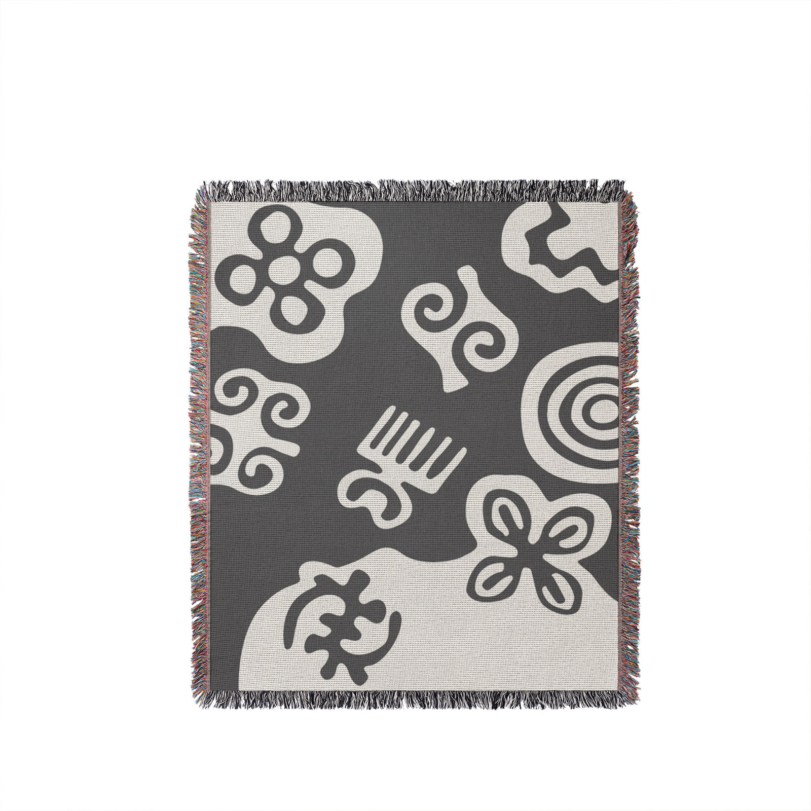 Addai Throw Blanket, Gray, 60" H x 60" W (Throw)