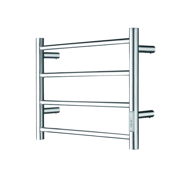 Chauffe-serviettes Gabriella 4 barres rondes en chrome poli, Chrome poli