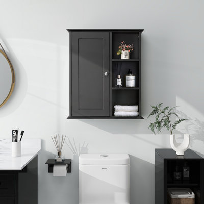 Versatile Wall-Mounted Storage Cabinet with Soft-Closing Hinges for Tidy and Organized Living Spaces