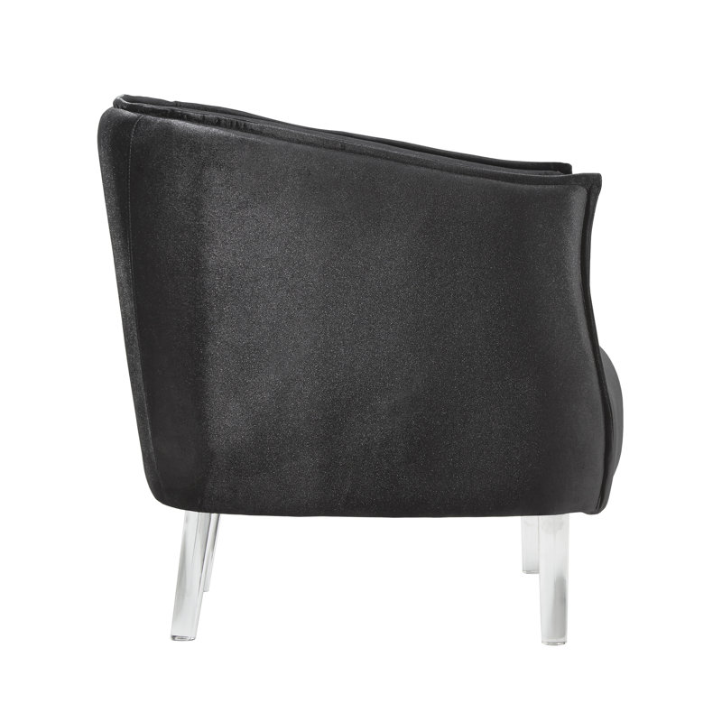 Fauteuil demi-tonneau de 30 po Remus, Noir
