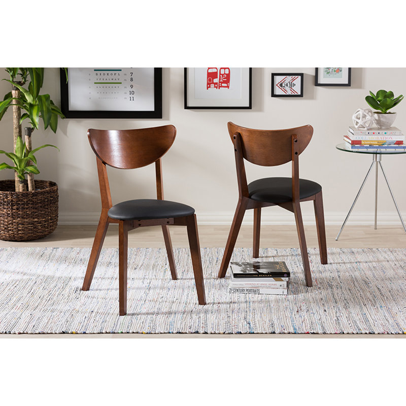 Kemmer 18.9'' H Upholstered Walnut Side Chair