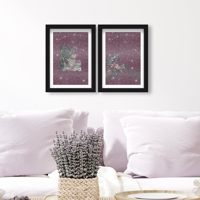 Delicate Spring Set Shadowbox Abstract Print by Oliver Gal, Black Frame, 10 x 15, 11.5"H x 16.5"W, Black Shadowbox