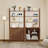 71'' Tall Etagere Arched Bookshelf with Storage Cabinet