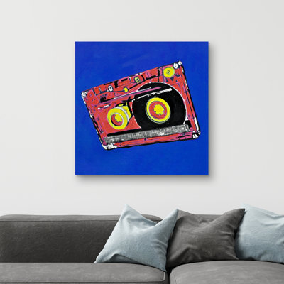 Tape player - 32"x32" art on canvas