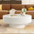 Modern Minimalist Round Coffee Table | 6.8'' Thick Fluted Tabletop | Sturdy Base | Easy Assembly for Living Room-43810867