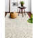Naticia Geometric Handmade Tufted Wool Area Rug in Ivory