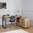 Narvaez 59,05" L-Shaped Desk with Storage Cabinet-123186337