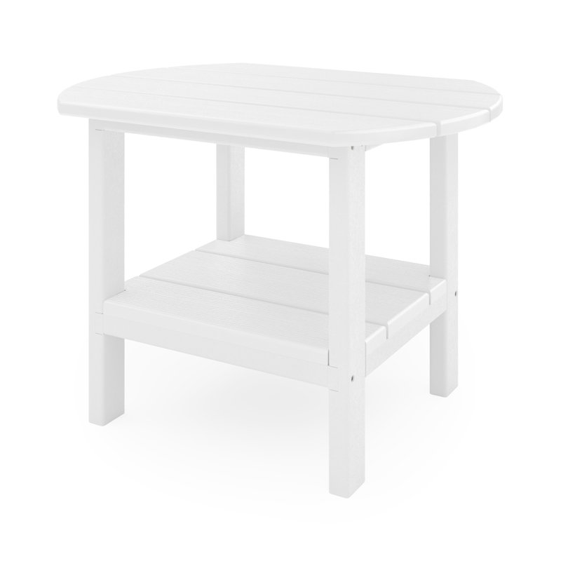 Table d'appoint ovale d'extérieur Ippolito, Destin - blanc, Destin - blanc