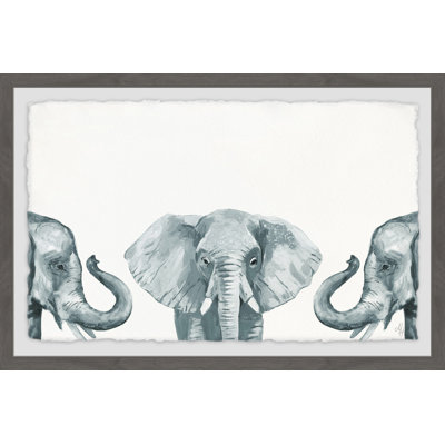 Elephant Poses 1 Piece Single Picture Frame Painting