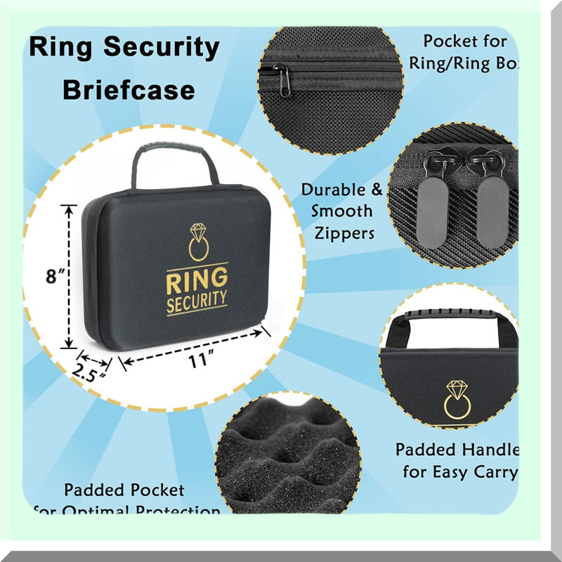Wedding Ring Bearer Gift Set with Security Briefcase