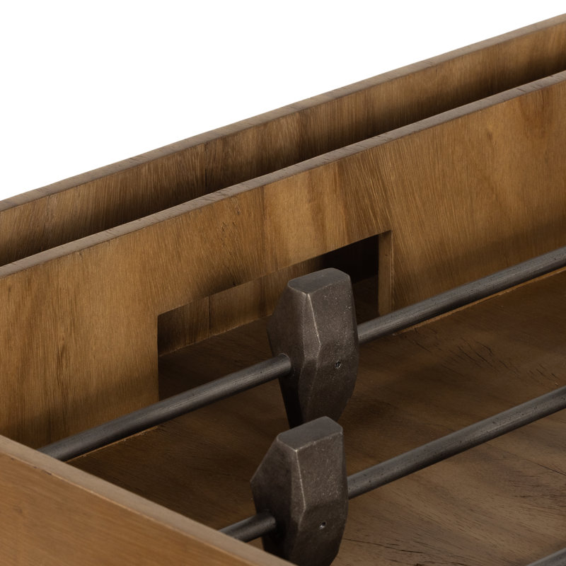 Wesson 56" Wood Foosball Table, Aged Gray/Aged Metal