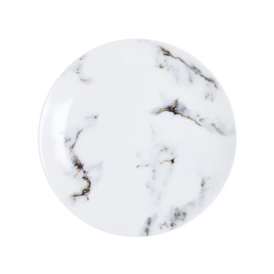 Marble Venice Fog Bone China Salad/Dessert Plate