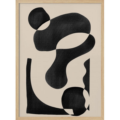 "Motif abstrait", art mural texturé encadré