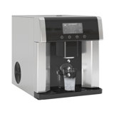 2-in-1 Bottleless Ice Maker With 33lbs Daily Production & Cold Water, Self-dispensing Ice Machine With Water Line Supply, 3 Size Bullet Cube, Ideal For Home, Party, Office, Rv,whisperquiet, Self-cleaning & Touchscreen Control(black