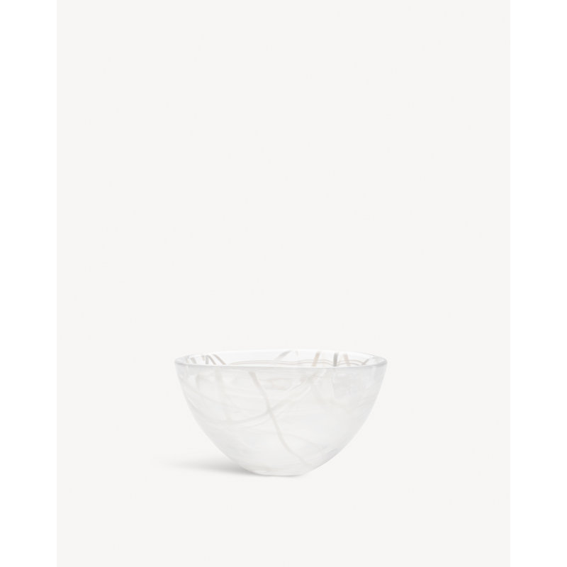 Bol contrastant blanc / blanc, H 3,4 po x l 6,3 po x P 6,3 po