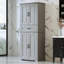 Armoire de rangement de salle de bain grise, intérieur spacieux et conception basculante avec tablettes réglables efficaces