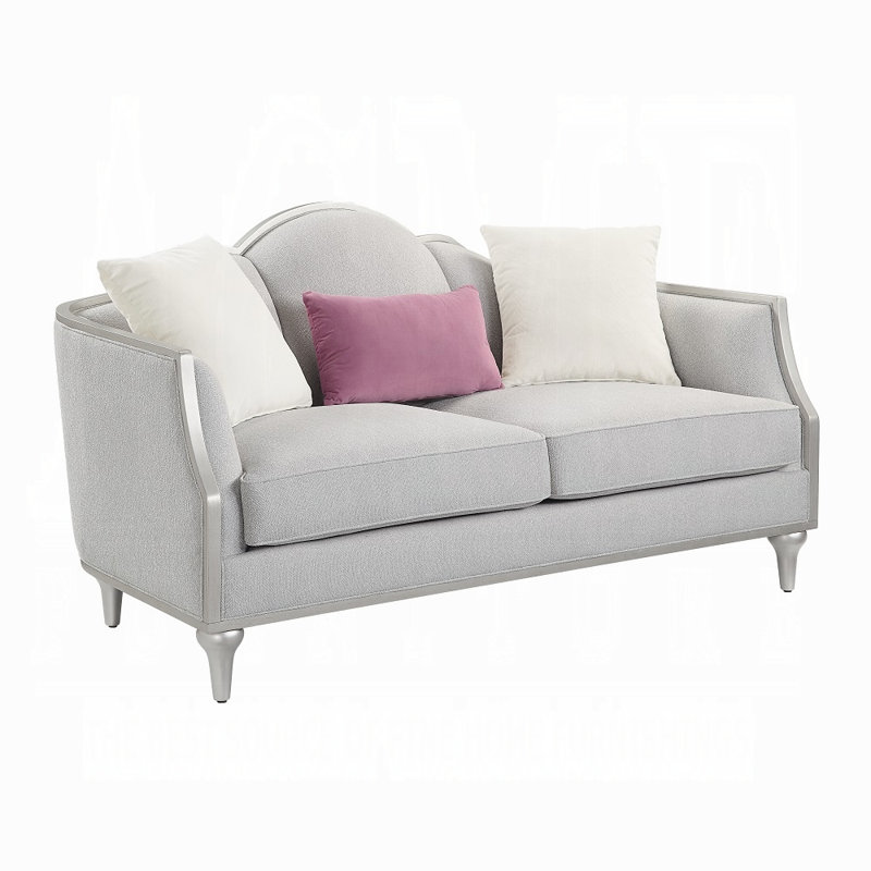 Causeuse en lin beige Kasa