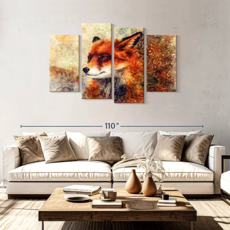 Brampt Fascinating Fox, 48" H x 75" W