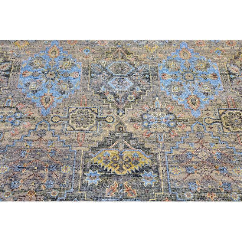Hand Woven Silk and Wool Moroccan Area Rug, Rectangle 8' x 10'