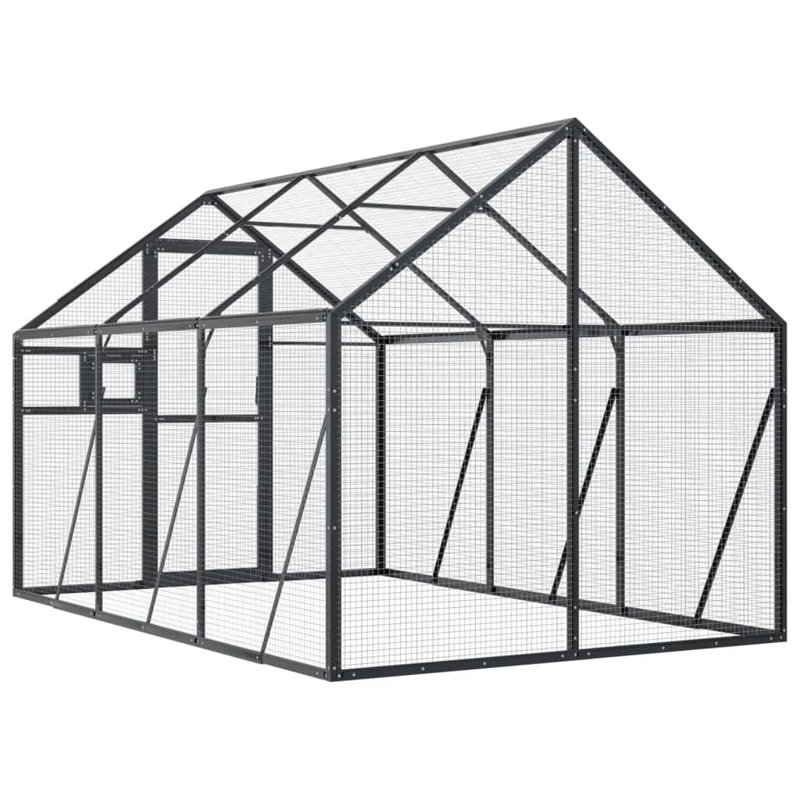Arusha 185cm Aluminium, Galvanised Welded Wire Mesh Flight Cage