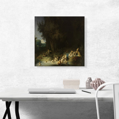 " Diana Bathing With Her Nymphs With Actaeon And Callisto 1634 " by Rembrandt Van Rijn Painting Print