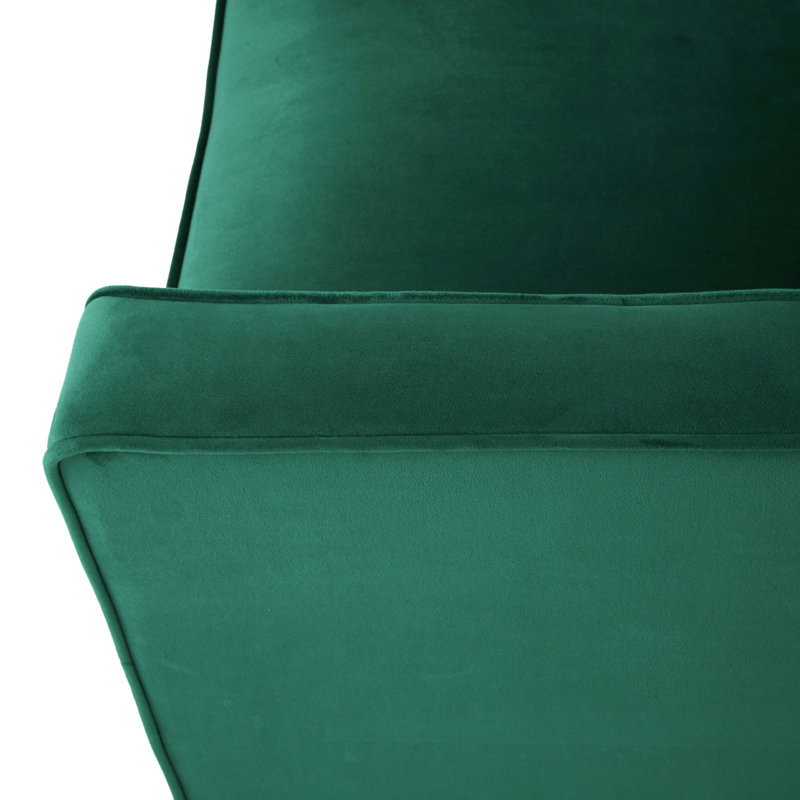 Fauteuil club en velours vert