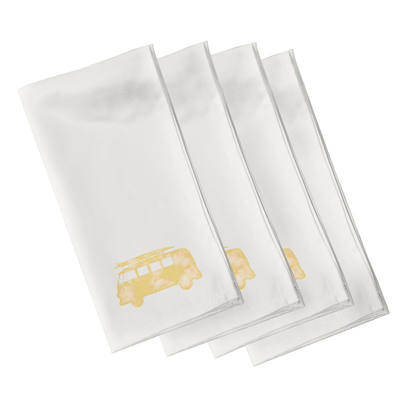 Leviner Polyester Square Napkin, Yellow