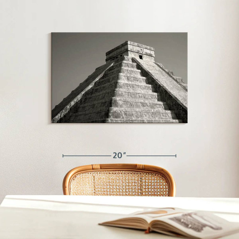 Adella Pyramid At Chichen Itza, 16" H x 24" W