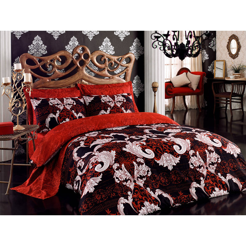 Modern & Contemporary Cotton Damask Duvet Cover