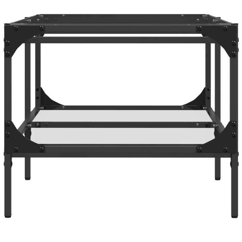 Crytal Coffee Table with Storage, Transparent